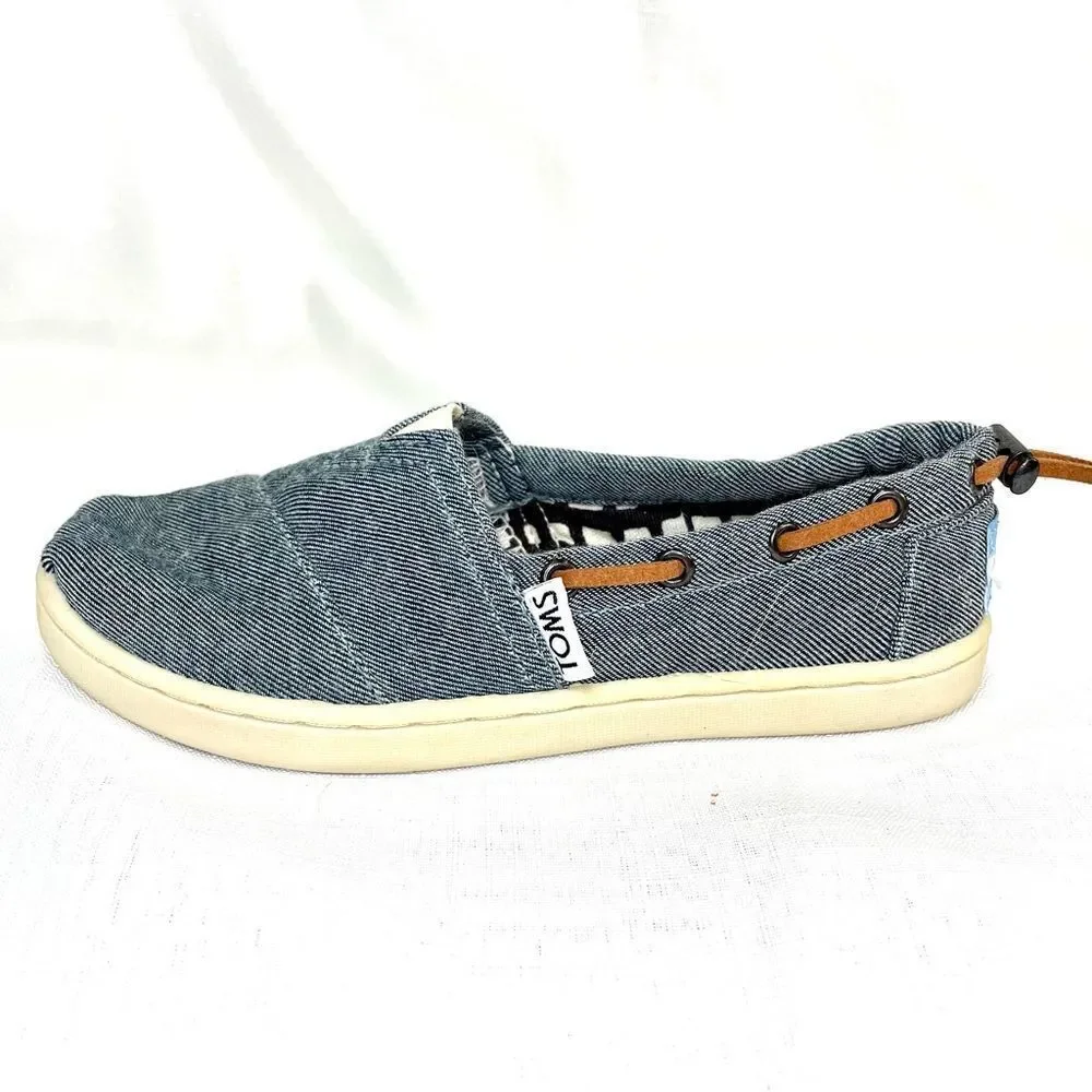 TOMS Denim Bimini Chambray Kids- Size 12.5